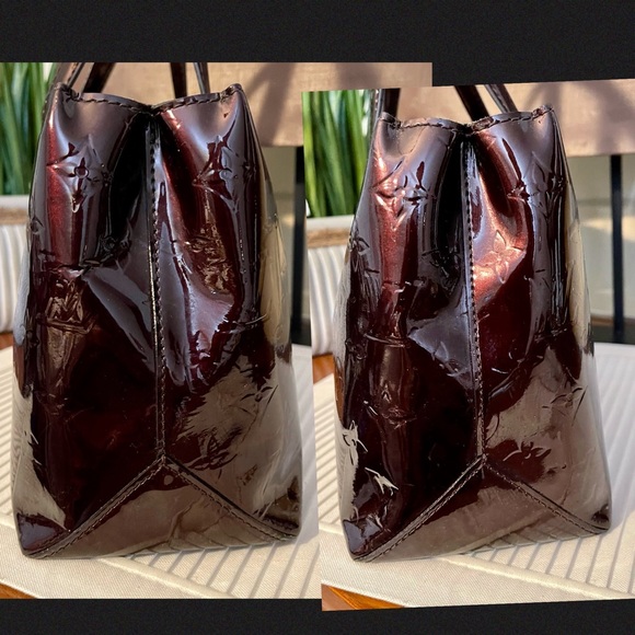 Louis Vuitton Wilshire PM Rouge Fauvist & Vernis Amarante Sarah Wallet Set - Picture 6 of 17